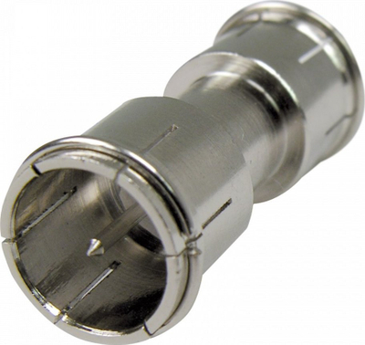 Adapter F në F Preisner FSQ2, metalik, argjendtë