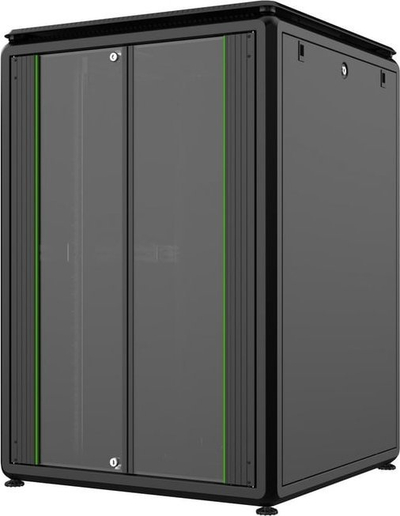 Kabinet rack për dysheme Lanview RDL22U88BL, 22U, 800x800 mm, ngjyrë e zezë
