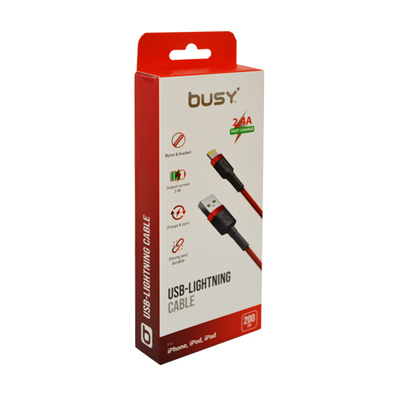 Busy Kabllo per  Iphone 2.0m Kuqe
