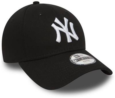Капа New Era 9FORTY New York Yankees Kids, памук, црна