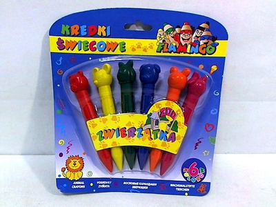 Восочни бои Titanum Wax Crayons Animals 334704, сет 6 бои, за деца, повеќебојни