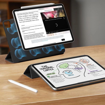 Mbrojtëse tableti ESR Rebound Magnetic, për iPad Air 13 2024 edhe Pro 12.9, me magnet edhe qëndrim, e zezë