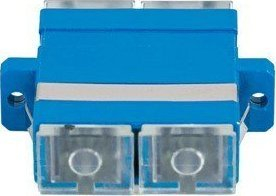 Adapter fibër optike Lanberg SM SC UPC, duplex, plastik blu