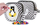 Portofol PIXIE CREW Universal Case MIA ERNO BL, silikon neopren, me piksel, bardh e zi