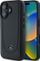 Këllëf telefoni Mercedes Urban për iPhone 16, lëkurë, 6.1", i zi