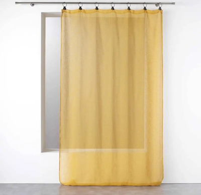 Perde rrjete Douceur d'intérieur LINKA, 140 x 240 cm, me unaza metalike, e verdhë