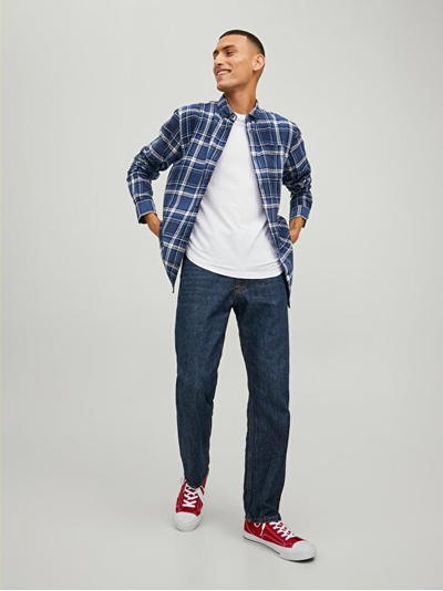 Këmishë JACK&JONES JJECLASSIC Slim Fit, e kaltër