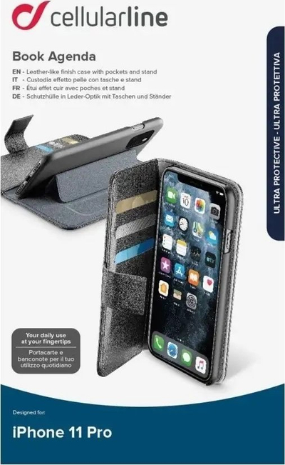 Kapak telefoni Cellularline 60878 për iPhone 11 Pro, mbrojtës, i zi