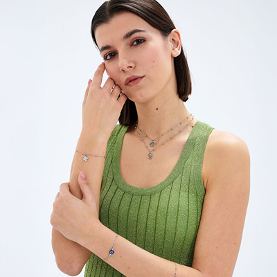 Varëse për femra S'Agapõ Charming Hamsa SWH07, e argjendtë
