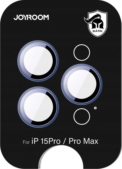 Заштита за камера Joyroom JR-MFY0253, за iPhone 15 Pro и 15 Pro Max, Corning стакло 0.3mm, темно сина