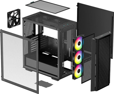 Kasë Deepcool CG540 ARGB, e zezë