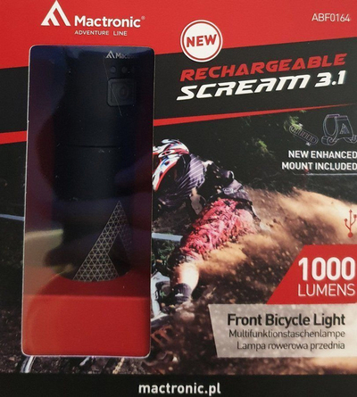 Mactronic Scream 3.1 Предно светло за велосипед, 1000 лумена
