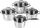Set tenxheresh inox Husla Blossom 73965, 8 pjesë, kapakë xhami, argjendtë