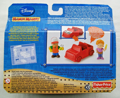 Set lodrash Fisher Price Disney Handy Manny Truck, 2 figura, kamionçinë e kuqe