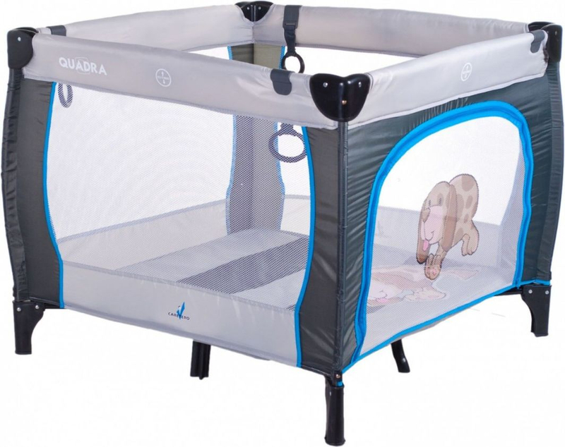 Krevat për fëmijë Caretero Playpen Quadra, i hirtë