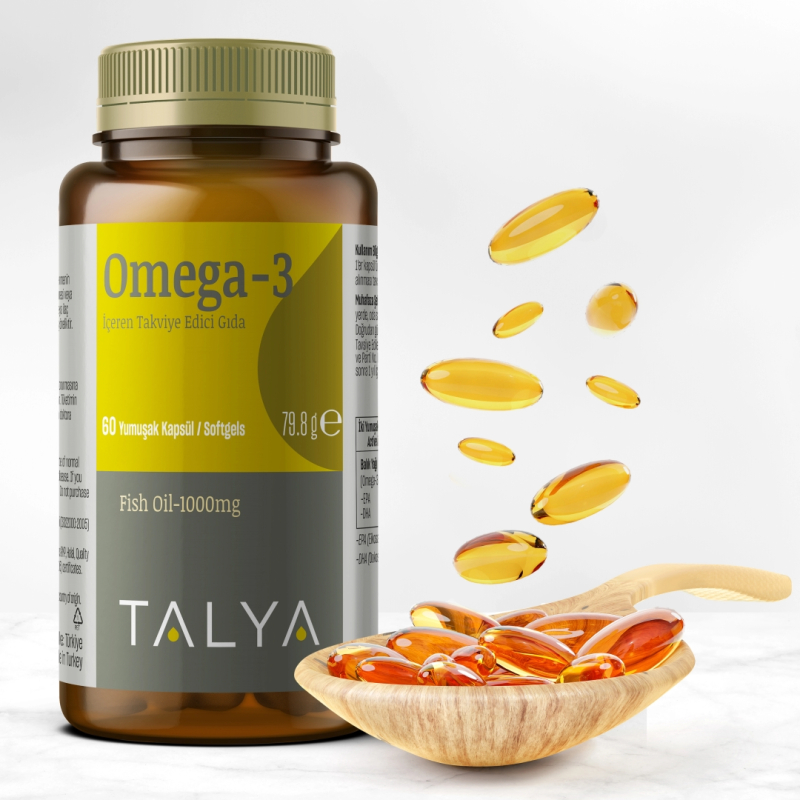 Suplemente TALYA Herbal Omega 3 Fish Oil, 1000 mg, 60 kapsula