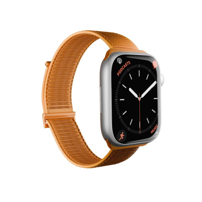 Rrip ore Puro Sport për Apple Watch, 44 45 46 49mm, material sportiv, portokalli