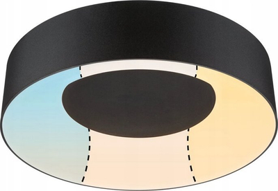 Plafonierë tavani Paulmann HomeSpa Casca, LED, Ø30cm, e zezë