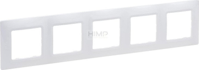 Kornizë pesëfishe Legrand Niloe Selection 762005, 5 module, 86 x 370 mm, e bardhë