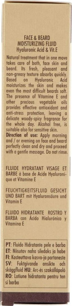 Fluido hidratues për fytyrë L’erboristica Men, me acid hialuronik, 50 ml