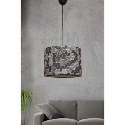 Llambë tavani metal+pëlhurë Ø28×65 cm (HM7369)