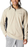 Bluzë fleece Columbia Klamath Range Half Zip, gjysmë zinxhir, mëngë të gjata, bezhë