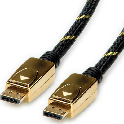 Kabllo DisplayPort Roline, 1m, male to male, e zezë