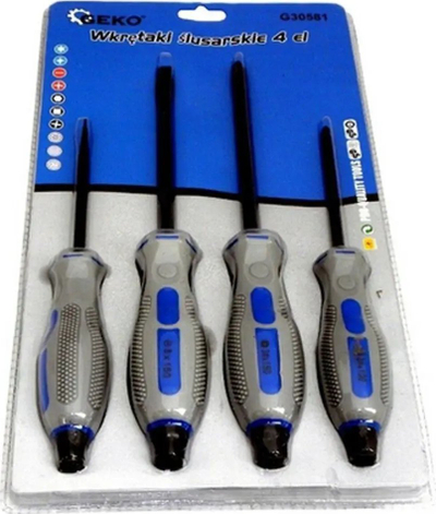 Set kaçavidash GEKO, 4 copë, çelik CrV