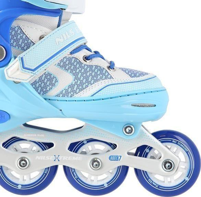 Patina inline për kalamajtë Nils Extreme NA14198, numër i rregullueshëm 39-42, kushineta ABEC-7, blu