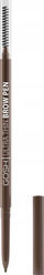 Laps vetullash GOSH Ultra Thin Brow Pen 002 Greybrown, majë e hollë, ngjyrë kafe gri
