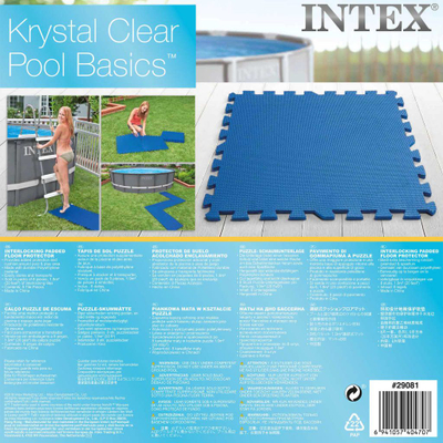 Dyshekë mbrojtës për pishinë Intex, set 8 copë, 50x50 cm, blu