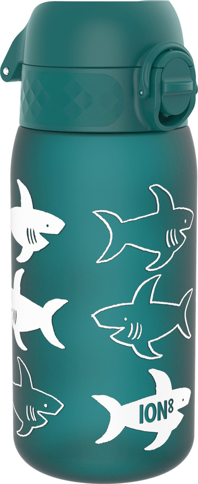Shishe uji për kalamaj Ion8 Leak Proof Shark, 350 ml, pa pikim, jeshile e errët