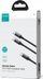 Kabllo karikimi Joyroom Strong Cable, 2 në 1 USB C në 2x USB C, 1.5m, 100W, gri
