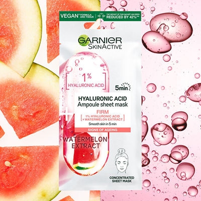 Maskë Garnier Skin Naturals Hyaluronic & Watermelon Extract 15 g