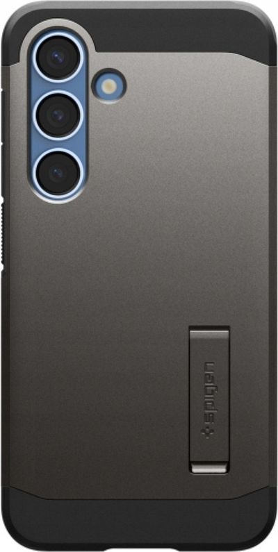 Kapak telefoni Spigen Tough Armor MagSafe për Samsung Galaxy S25 Plus, me stendë mbrapa, Gunmetal