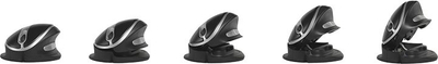 Mouse ergonomik BakkerElkhuizen Oyster, 6 butona, vertikal, i zi