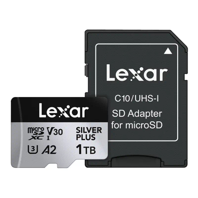 Kartë memorjeje Lexar High-Performance Silver Plus microSDXC 1TB  adapter