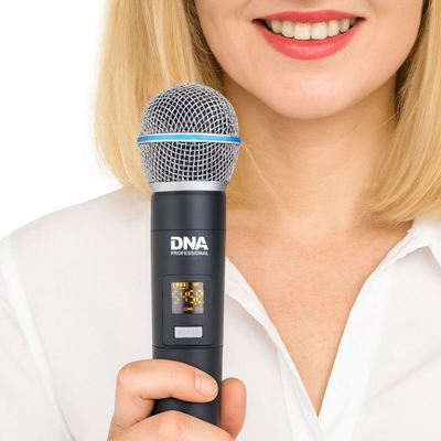 Sistem mikrofoni pa tela DNA BAT Dual Vocal Set, UHF 518–542 MHz, 2 mikrofona dore, i zi