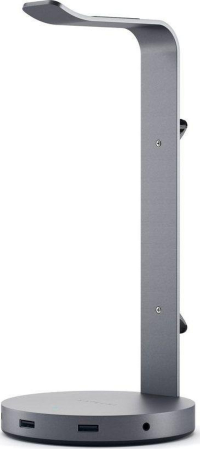Satechi Aluminum Headphone Stand со USB Hub, Space Gray