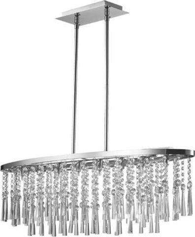 Lluster varëse Luxoria II, kristal dekorativ, metal krom, ngjyrë argjendi
