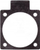 Garniturë për priza D105-05 1040, izoluese, katrore, e zezë