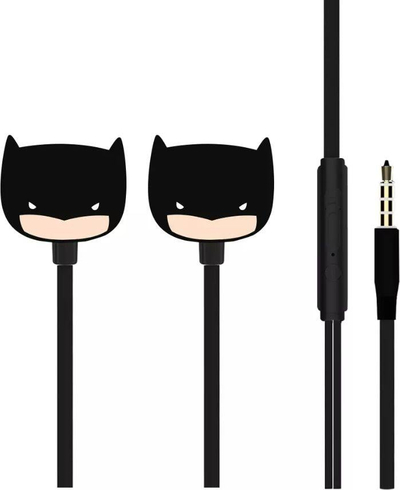 Kufje për fëmijë DC Batman, me kabllo, jack 3.5mm, të zeza