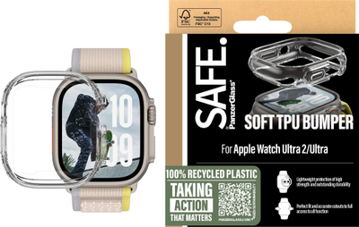 Mbrojtëse smartwatch SAFE by PanzerGlass Soft TPU Bumper, për Apple Watch Ultra 2, mbulim i plotë, transparente