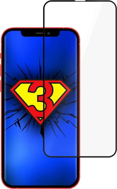 Mbrojtës ekrani 3MK HardGlass Max Finger Print, për iPhone 13, full cover, i zi