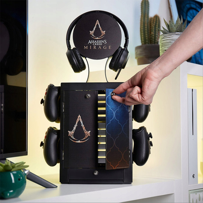 Dollap gaming Assassin's Creed Mirage Numskull, për 10 lojëra, me mbajtëse kufjesh, shumëngjyrësh