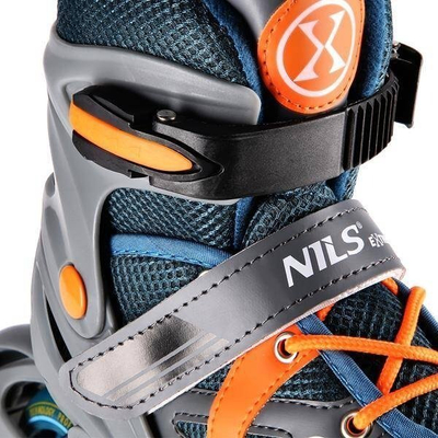 Patina inline Nils Extreme NJ1828, me krah 39-42, ABEC 7, gri me portokalli