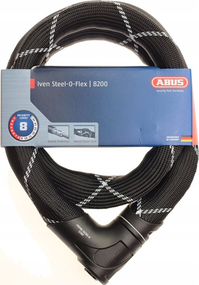Kyç kabllo biçiklete Abus Steel-O-Flex Iven 8200, 110 cm, çelik, i zi