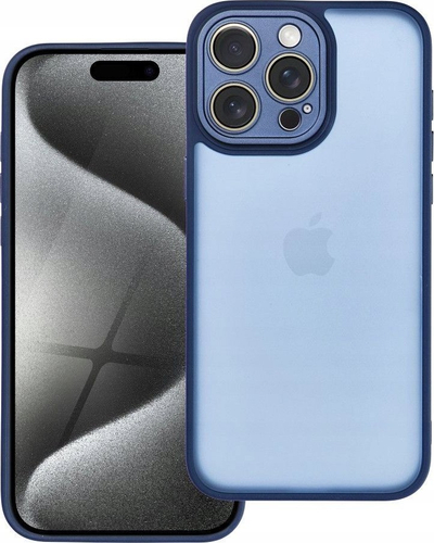Kopertinë Variete për iPhone 15 Pro Max, silikon TPU, mbrojtje kamerash, blu navy