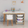 Set tavoline për fëmijë STAK HM18222.01, melaminë, 90x42x50 cm, e bardhë dru natyral