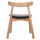Karrige ngrënie Sekan HM18245.04, dru rubberwood, ulëse lëkurë PU, e zezë